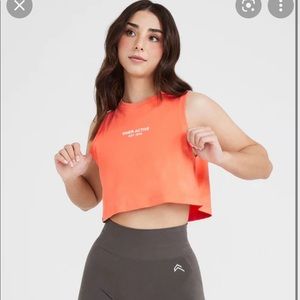 Oner Active washed peach blossom crop jersey tank